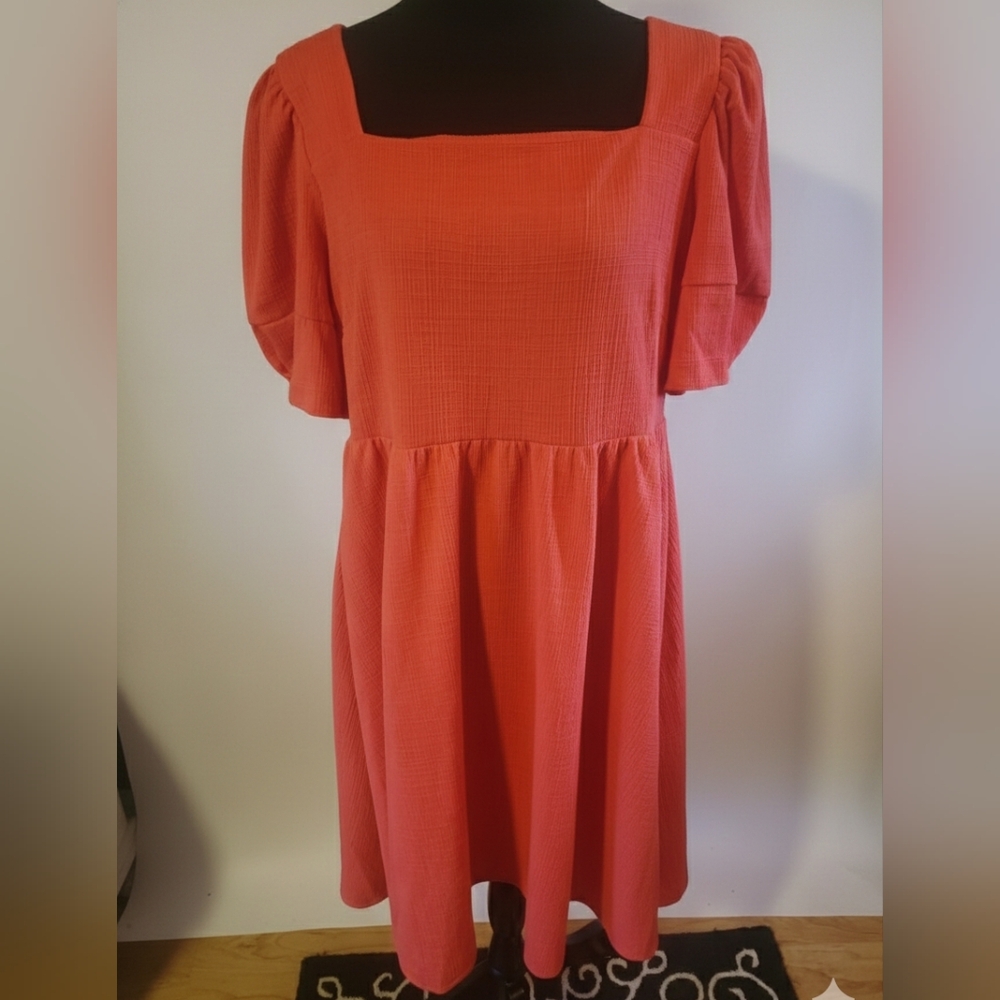 Versona Vibrant Coral Mini Dress